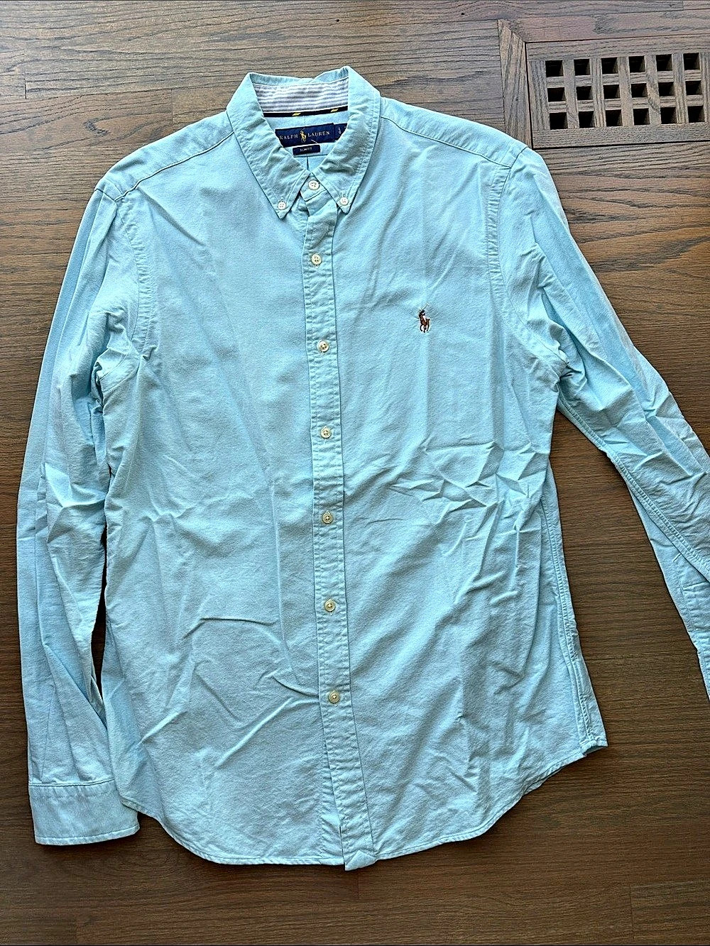 Ralph Lauren Slim Fit Oxford Button Down Shirt Blue large